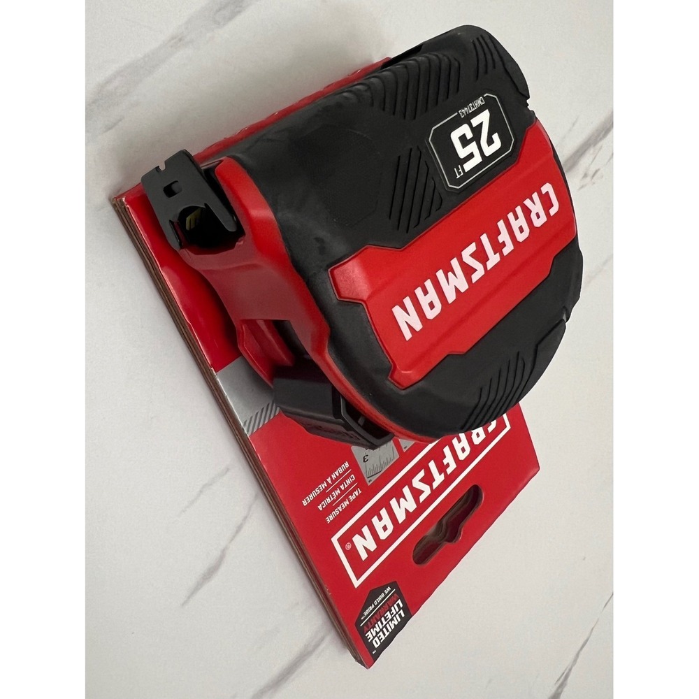 Craftsman 25 FT Tape Measure 13 FT Reach Compact Design CMHT37443 New - Picture 3 of 5